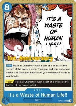 It's a Waste of Human Life!! OP05-058 Normal