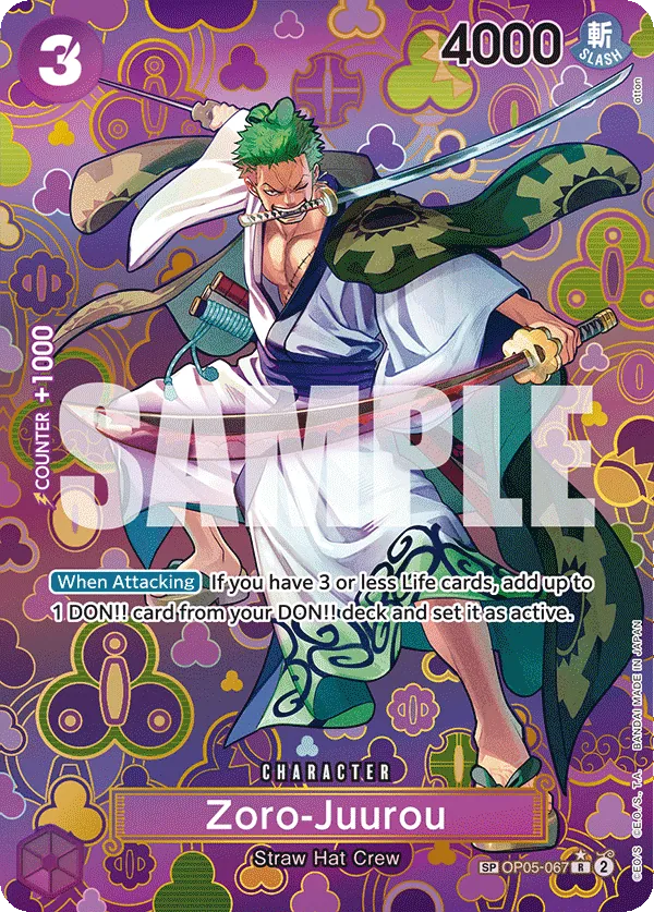 Zoro-Juurou OP05-067 Alternate Art