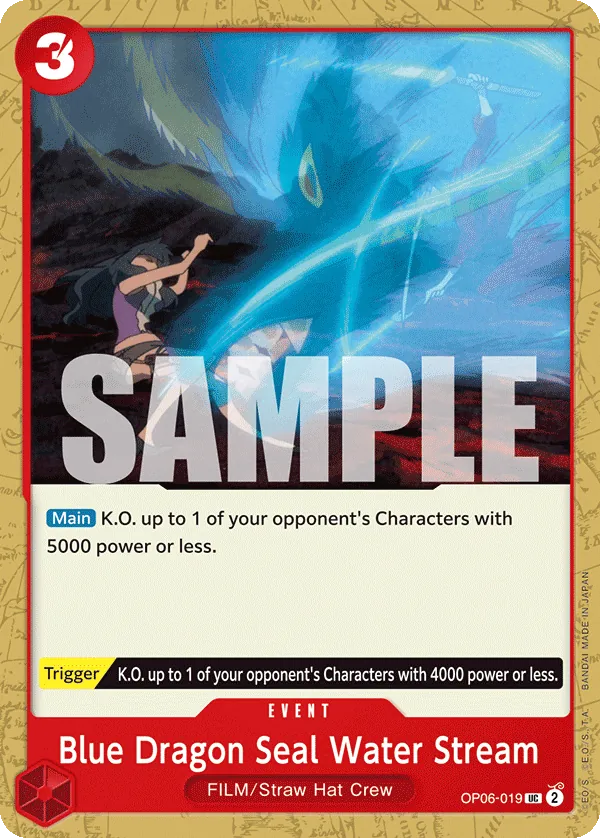 Blue Dragon Seal Water Stream OP06-019 Normal