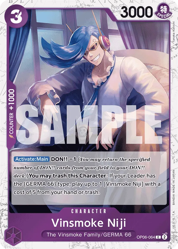 Vinsmoke Niji OP06-064 Pirate Foil