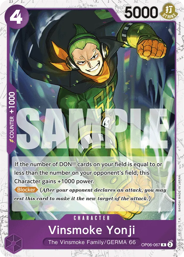 Vinsmoke Yonji OP06-067 Pirate Foil