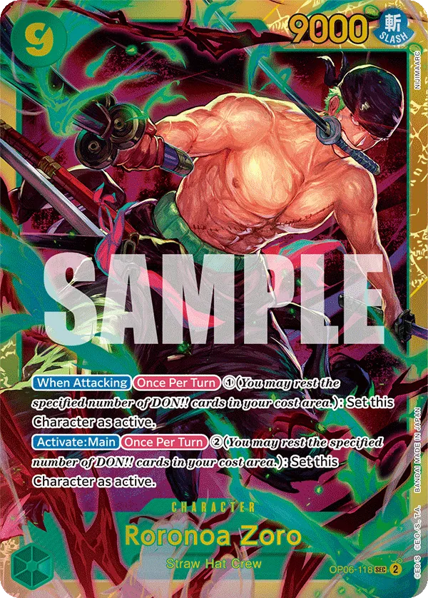 Roronoa Zoro OP06-118 Reprint