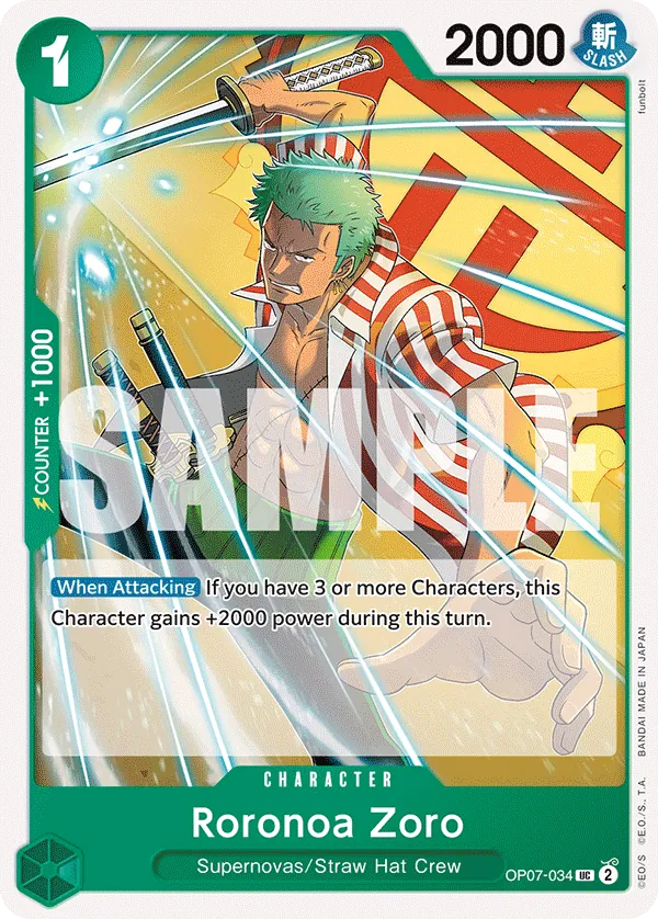 Roronoa Zoro OP07-034 Normal