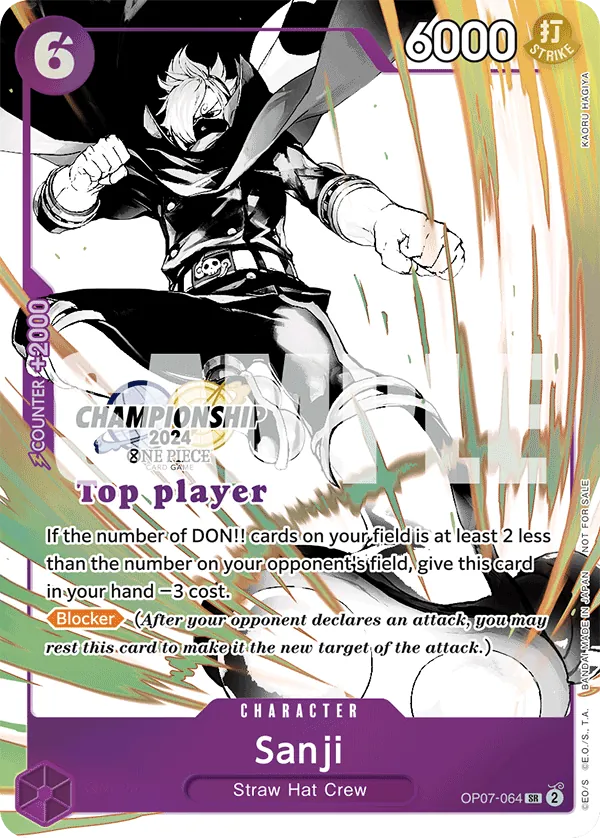 Sanji OP07-064 Alternate Art