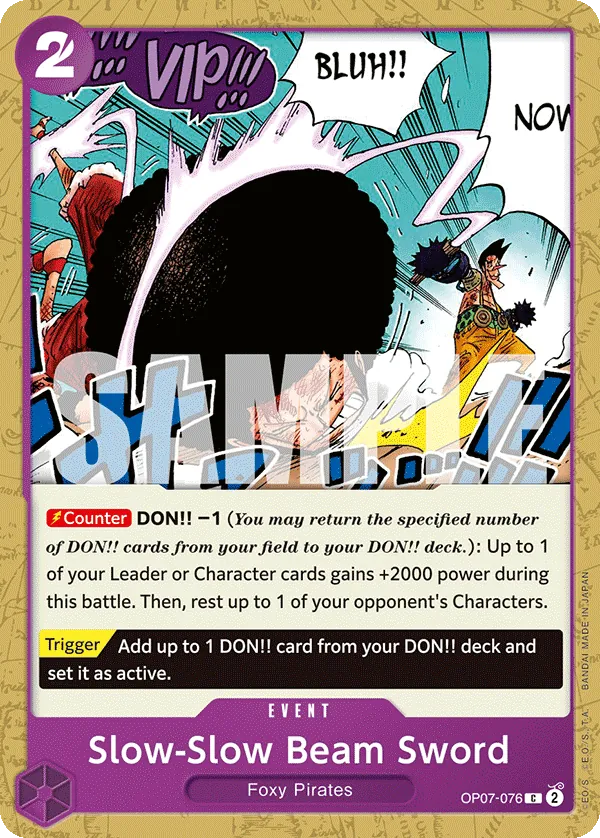 Slow-Slow Beam Sword OP07-076 Normal