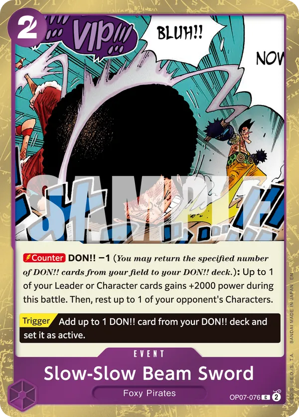 Slow-Slow Beam Sword OP07-076 Pirate Foil