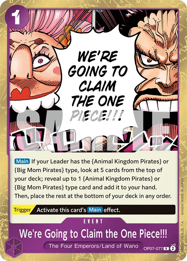 We're Going to Claim the One Piece!!! OP07-077 Normal