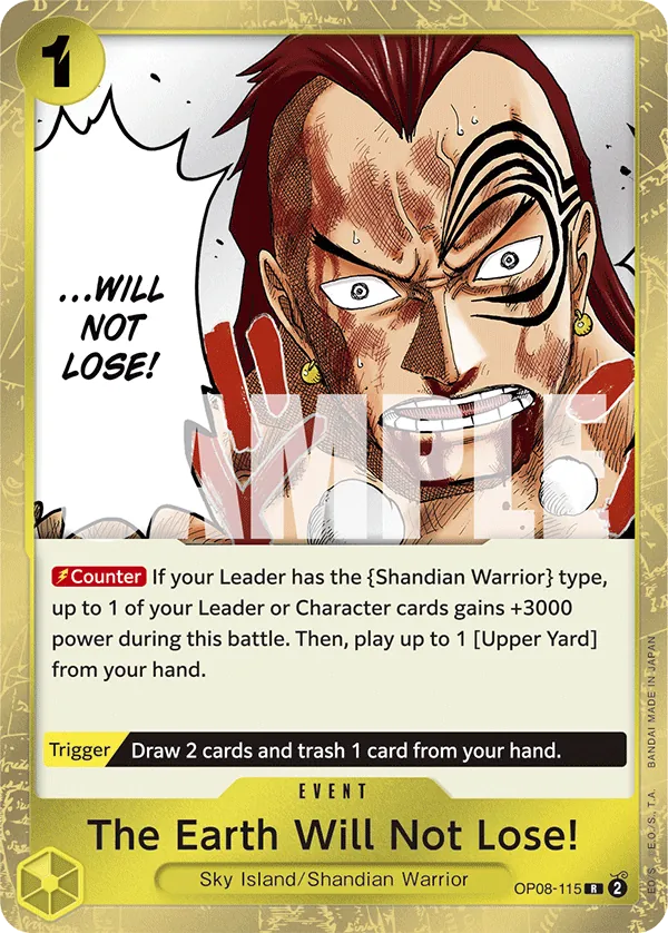 The Earth Will Not Lose! OP08-115 Normal
