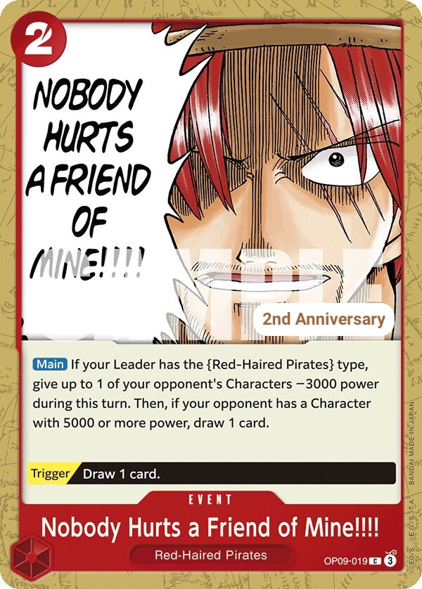 Nobody Hurts a Friend of Mine!!!! OP09-019 Normal