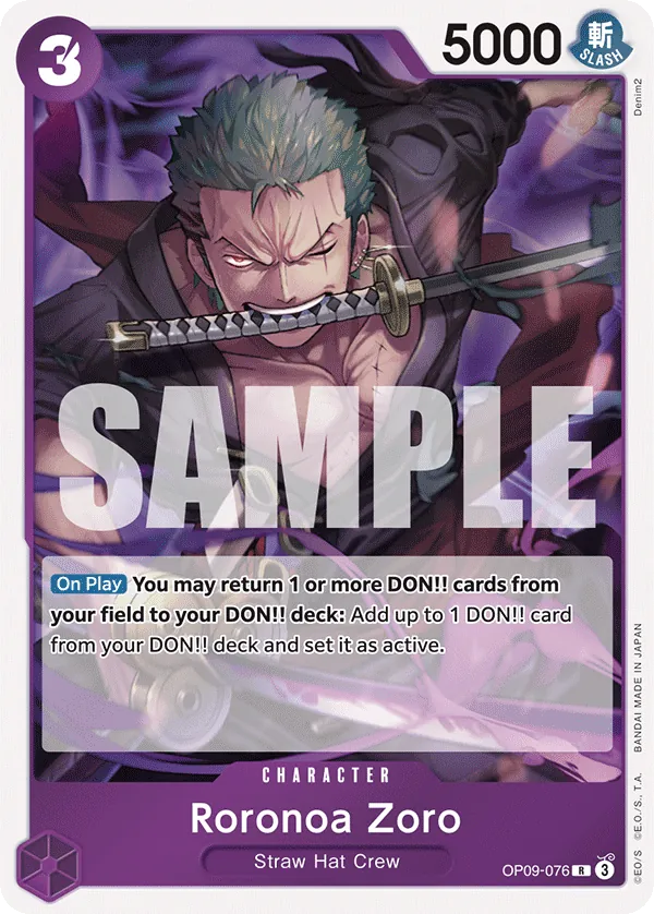 Roronoa Zoro OP09-076 Normal