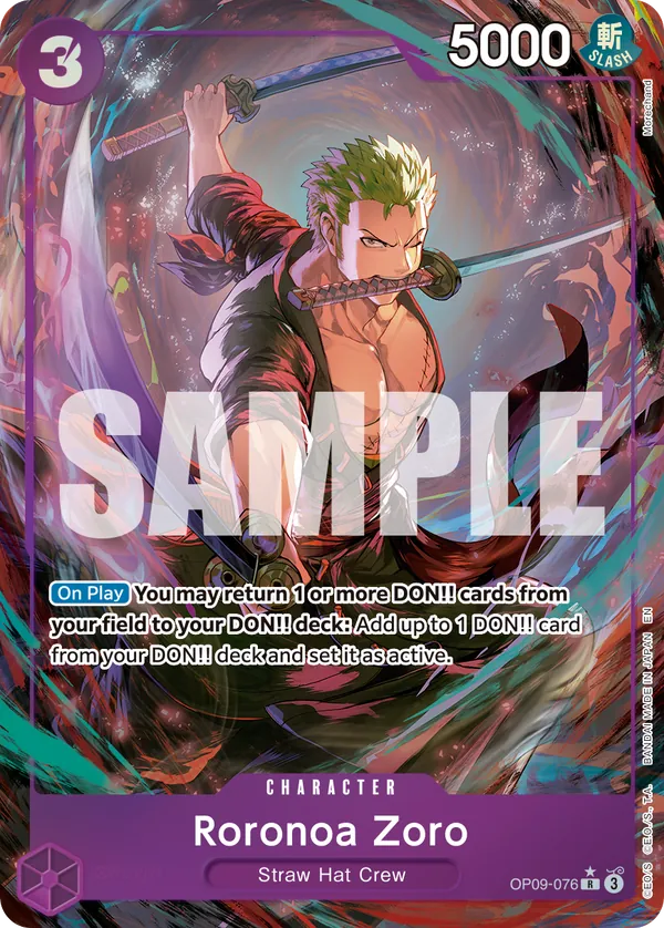 Roronoa Zoro OP09-076 Alternate Art