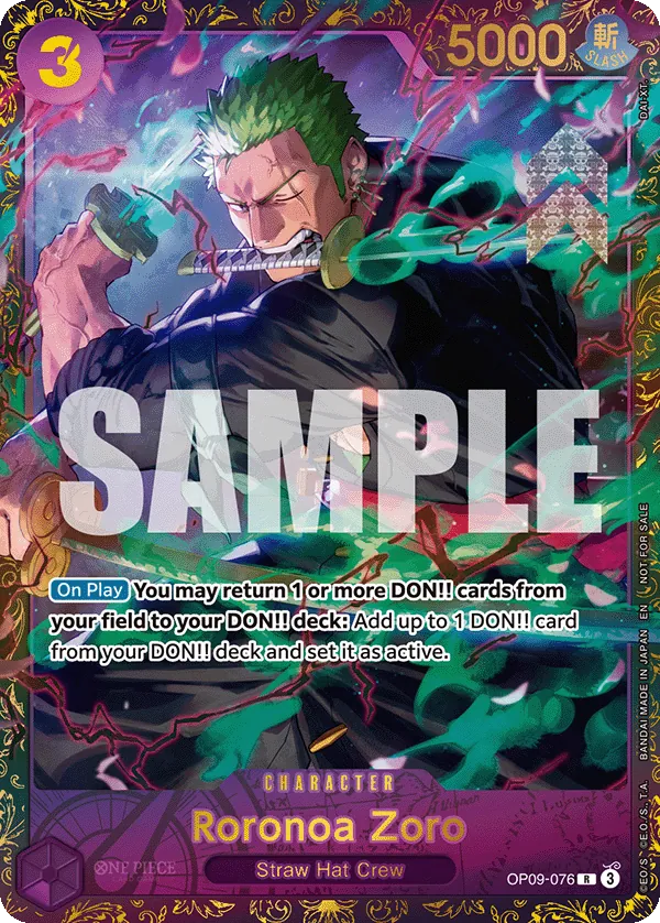 Roronoa Zoro OP09-076 Alternate Art