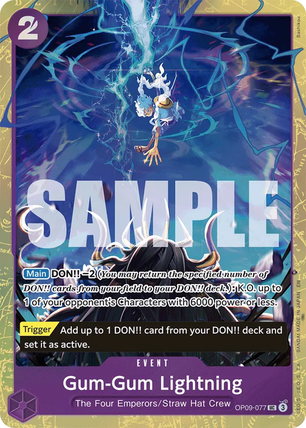 Gum-Gum Lightning OP09-077 Alternate Art