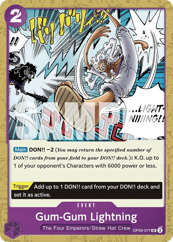 Gum-Gum Lightning OP09-077 Reprint