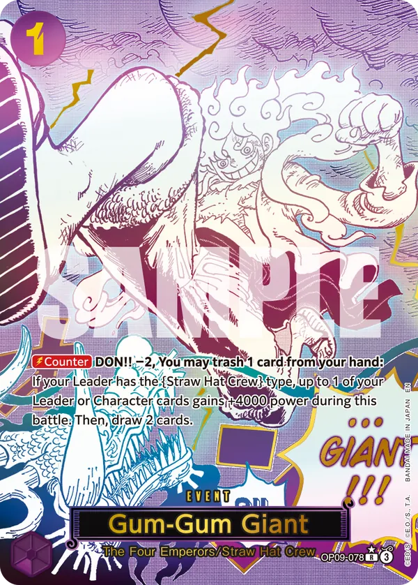 Gum-Gum Giant OP09-078 Alternate Art
