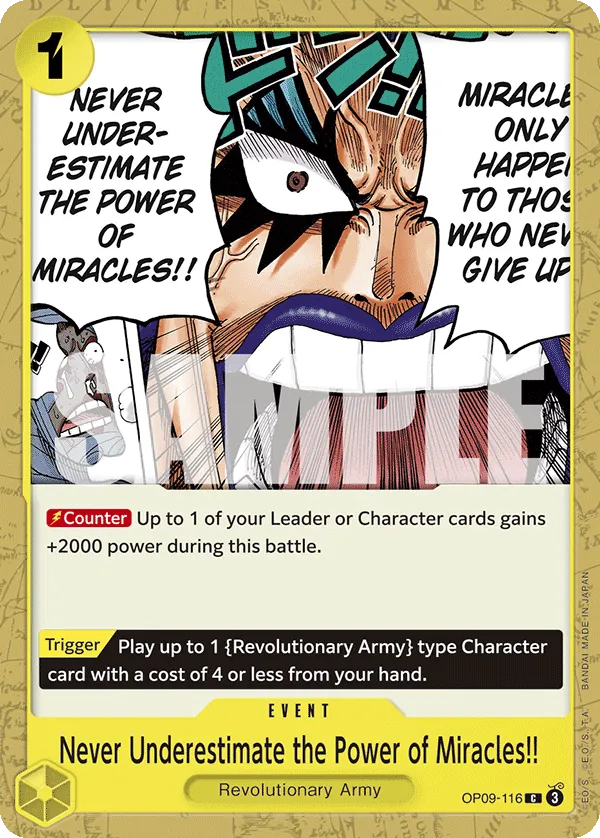 Never Underestimate the Power of Miracles!! OP09-116 Normal