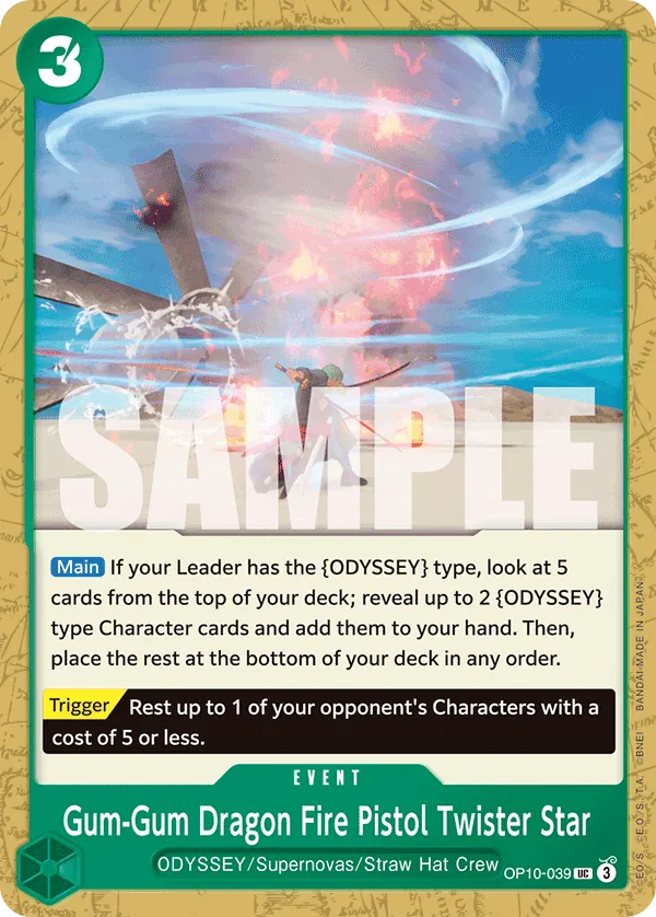 Gum-Gum Dragon Fire Pistol Twister Star OP10-039 Normal