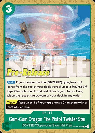 Gum-Gum Dragon Fire Pistol Twister Star OP10-039 Normal