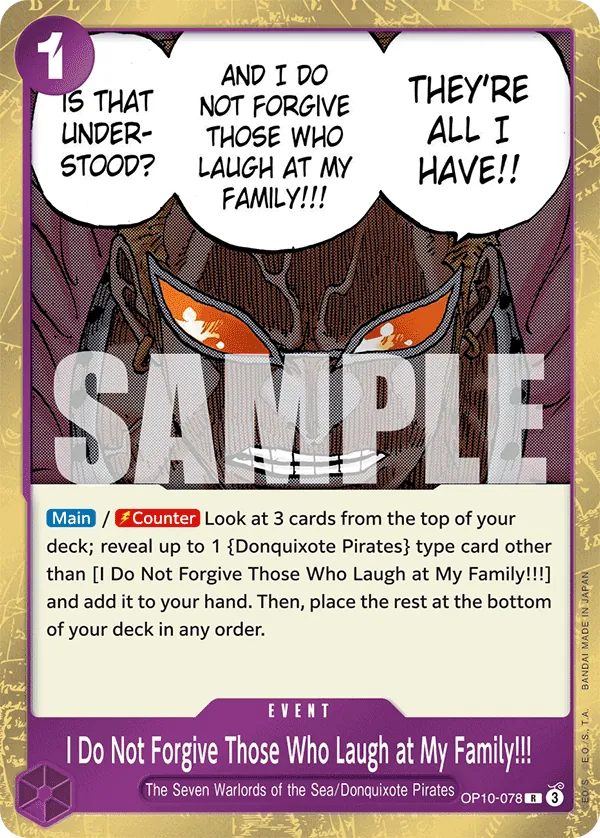 I Do Not Forgive Those Who Laugh at My Family!!! OP10-078 Normal