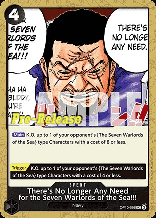 There’s No Longer Any Need for the Seven Warlords of the Sea!!! OP10-096 Normal