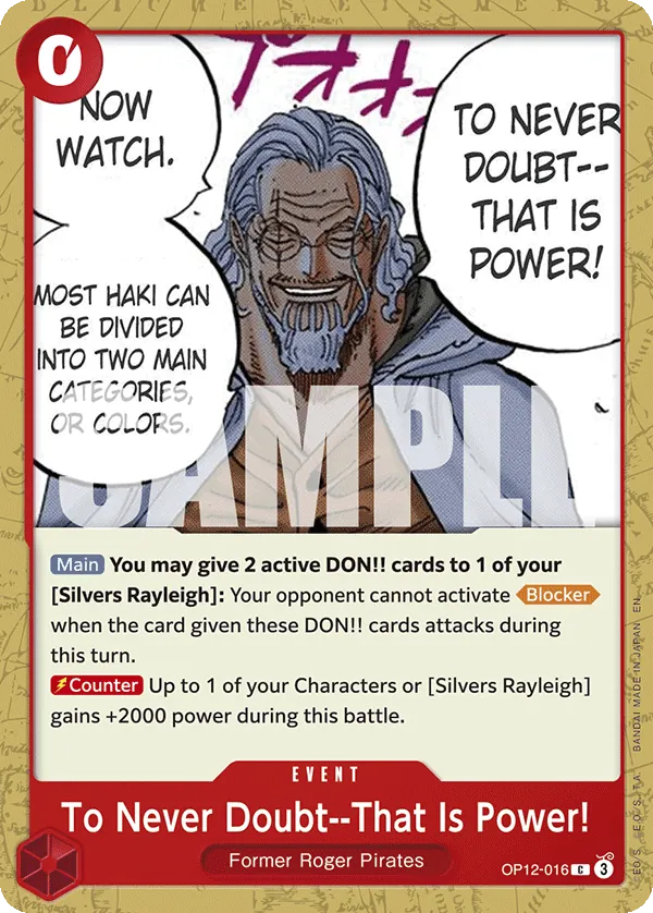 To Never Doubt--That Is Power! OP12-016 Normal