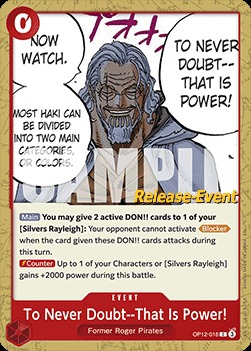 To Never Doubt--That Is Power! OP12-016 Normal