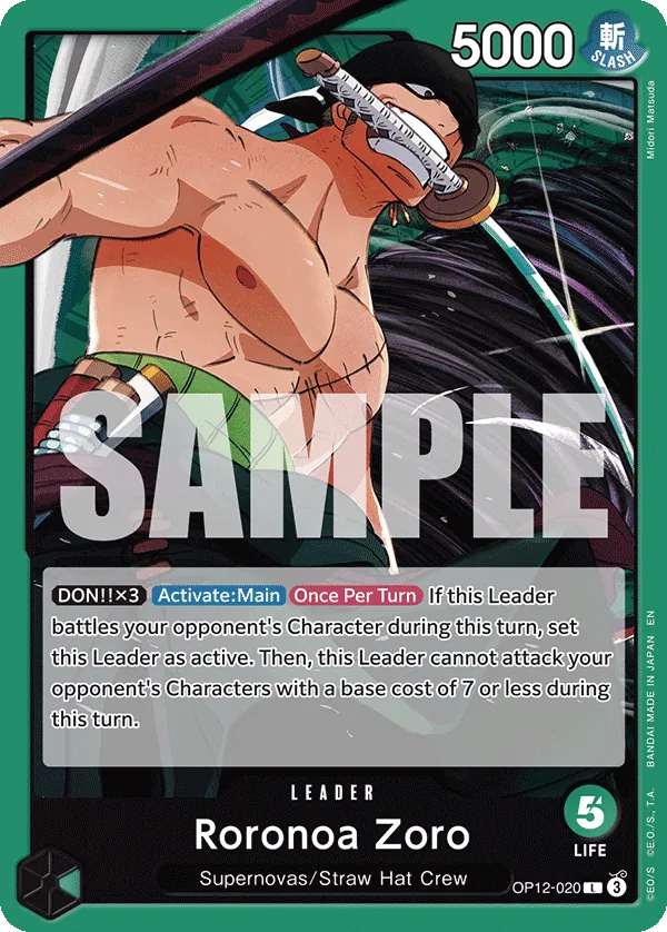 Roronoa Zoro OP12-020 Normal