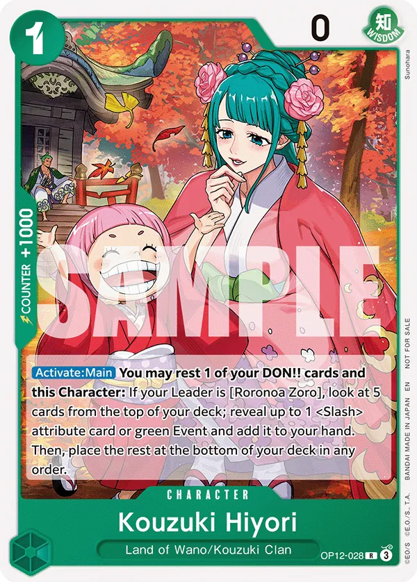 Kouzuki Hiyori OP12-028 Alternate Art