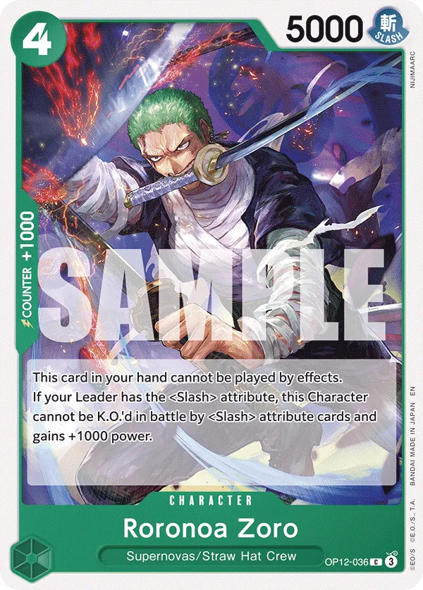 Roronoa Zoro OP12-036 Normal