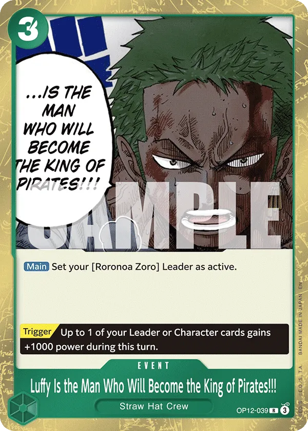 Luffy Is the Man Who Will Become the King of Pirates!!! OP12-039 Normal