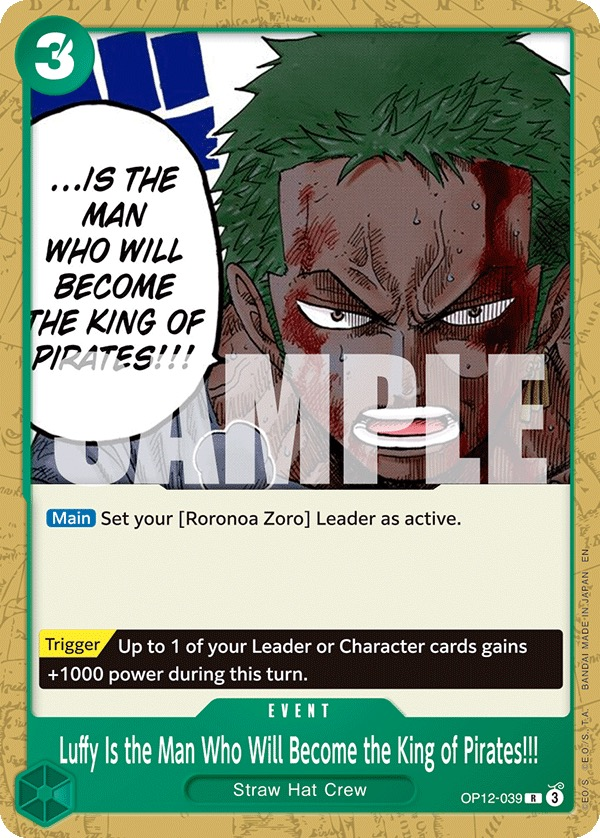 Luffy Is the Man Who Will Become the King of Pirates!!! OP12-039 Normal
