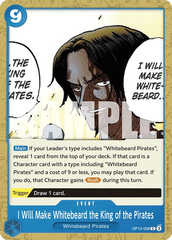 I Will Make Whitebeard the King of the Pirates OP12-058 Normal