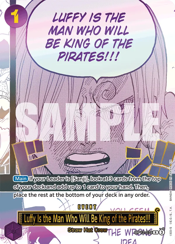 Luffy Is the Man Who Will Be King of the Pirates!!! OP12-079 Alternate Art