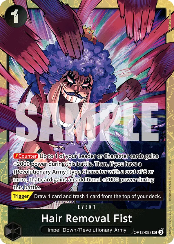 Hair Removal Fist OP12-098 Alternate Art