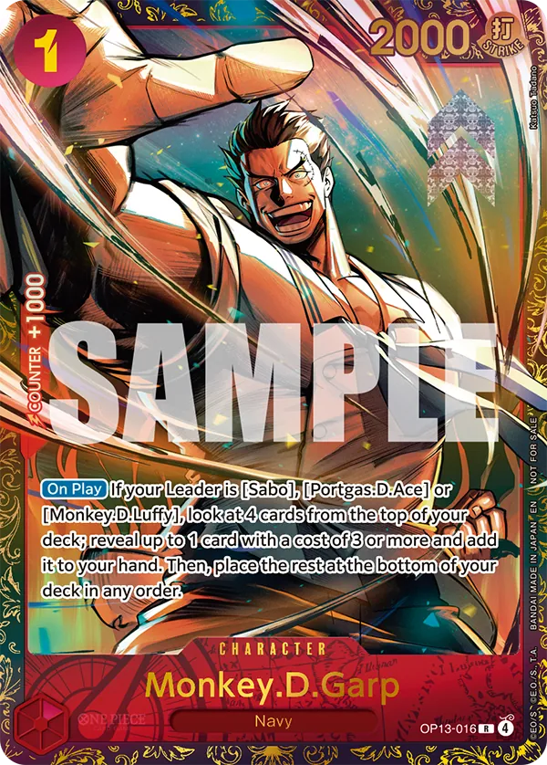Monkey.D.Garp OP13-016 Alternate Art