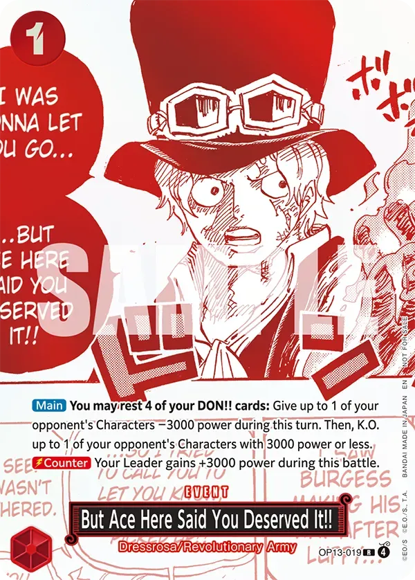 But Ace Here Said You Deserved It!! OP13-019 Alternate Art