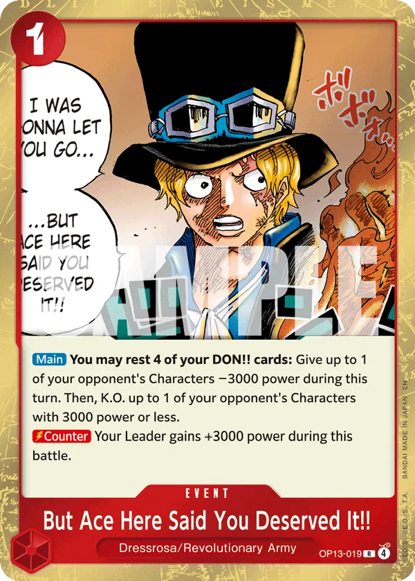 But Ace Here Said You Deserved It!! OP13-019 Normal