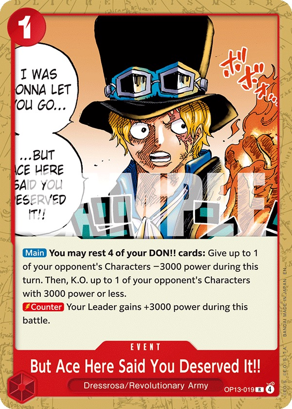 But Ace Here Said You Deserved It!! OP13-019 Normal