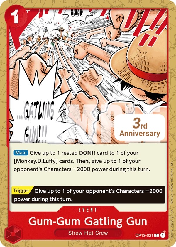 Gum-Gum Gatling Gun OP13-021 Normal