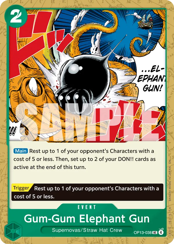 Gum-Gum Elephant Gun OP13-038 Normal