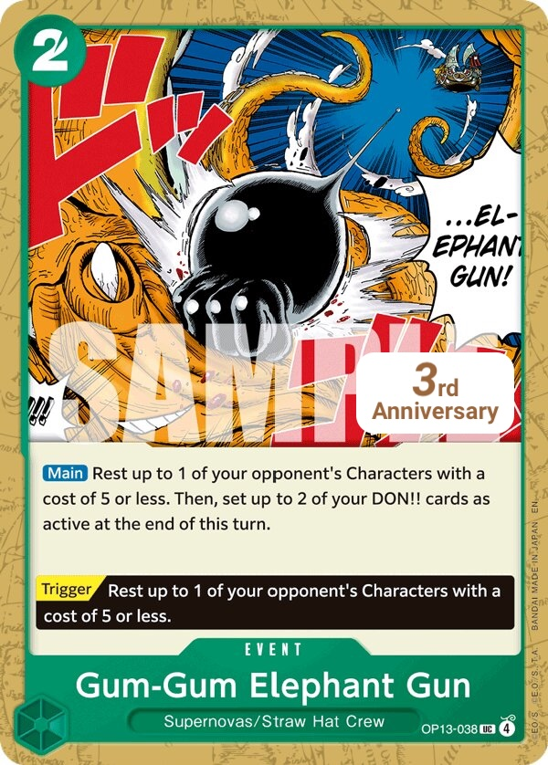 Gum-Gum Elephant Gun OP13-038 Normal