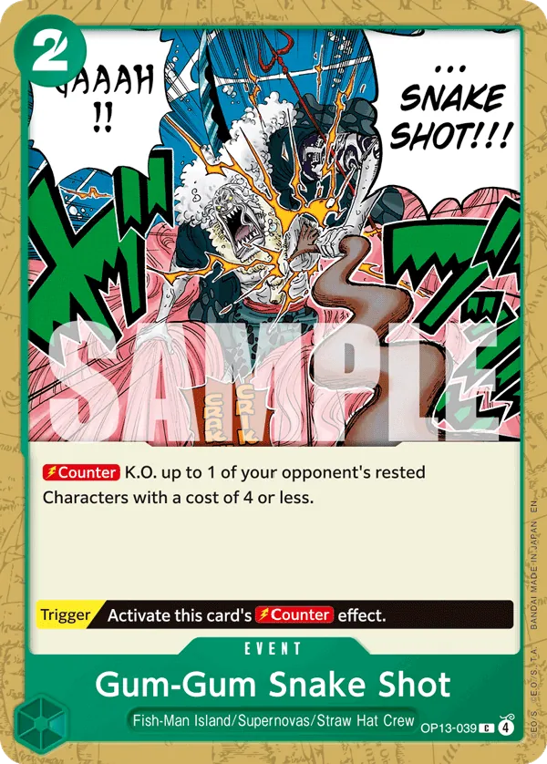 Gum-Gum Snake Shot OP13-039 Normal