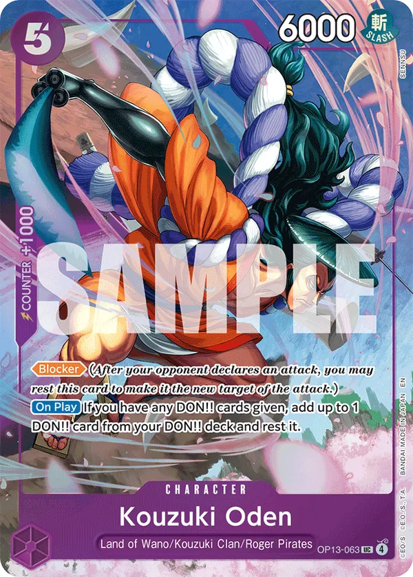 Kouzuki Oden OP13-063 Alternate Art