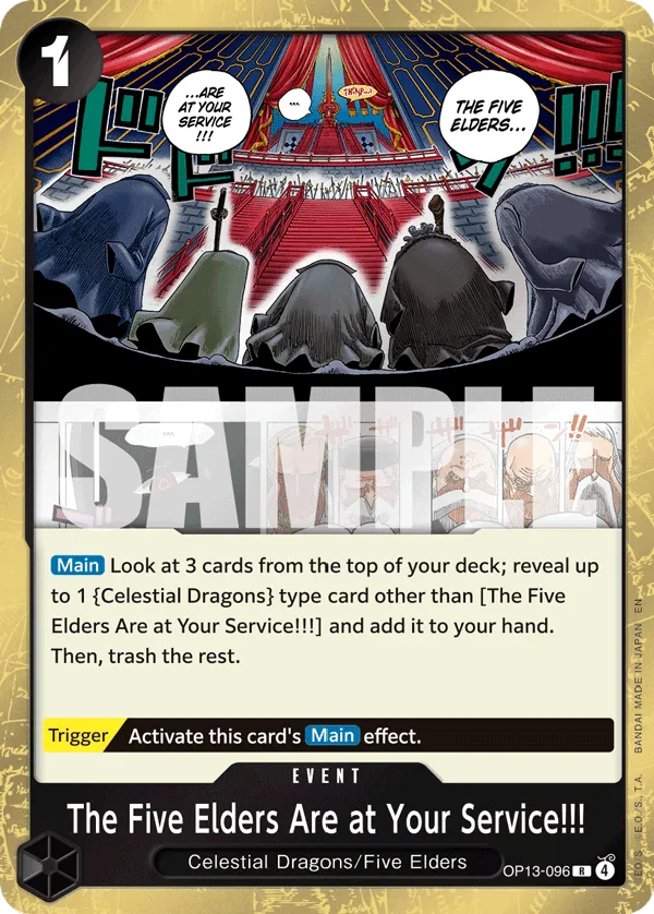 The Five Elders Are at Your Service!!! OP13-096 Normal