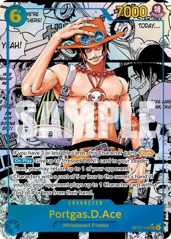 Portgas.D.Ace OP13-119 Manga Rare