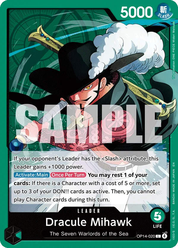 Dracule Mihawk OP14-020 Normal