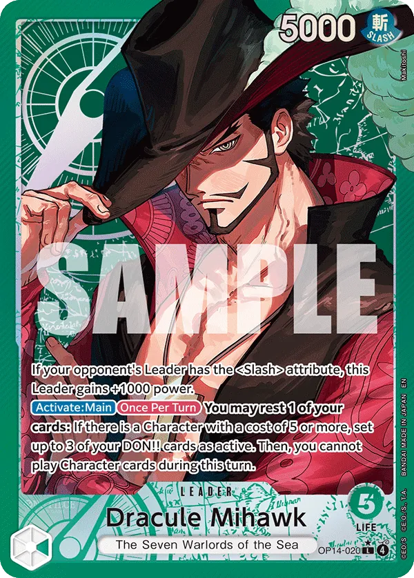 Dracule Mihawk OP14-020 Parallel