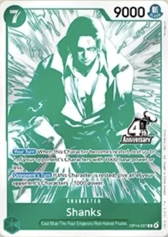 Shanks OP14-027 Normal One Piece TCG card
