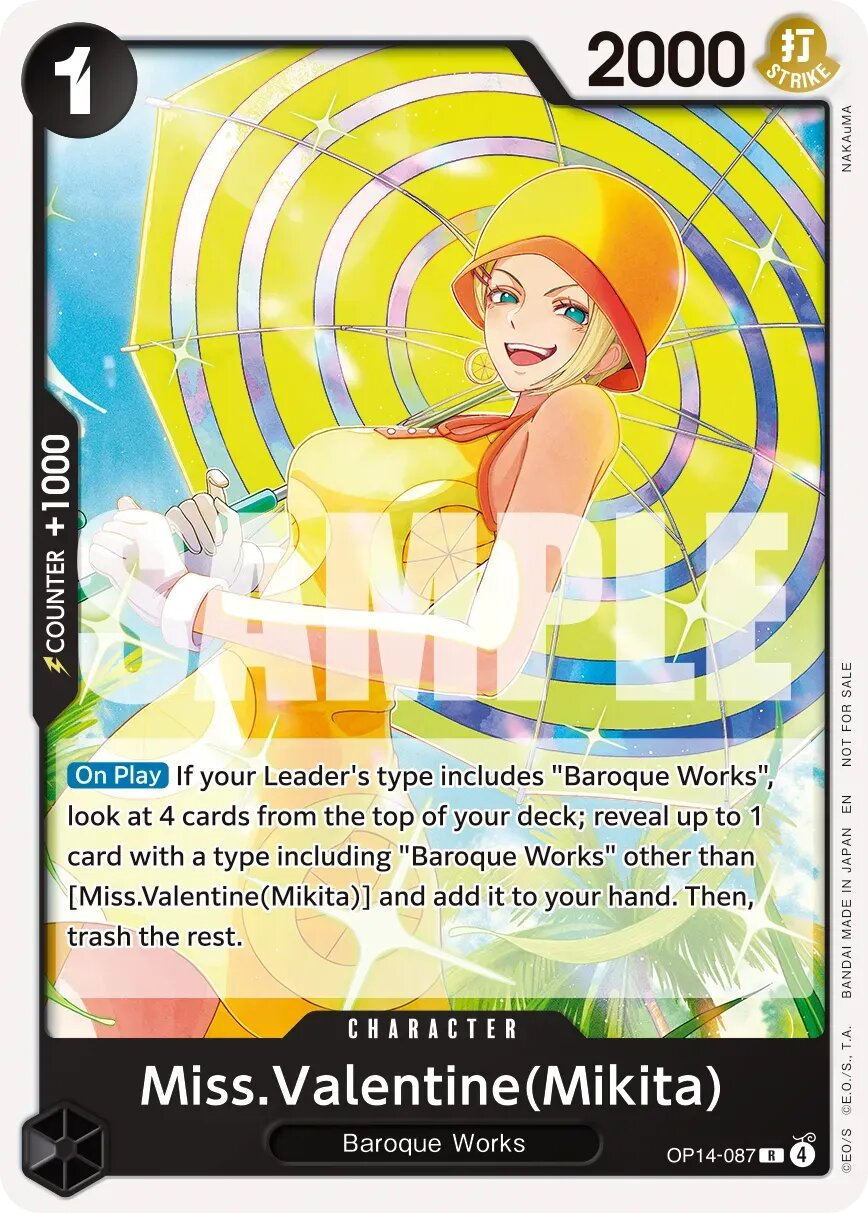 Miss.Valentine(Mikita) OP14-087 Alternate Art
