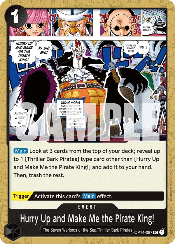 Hurry Up and Make Me the Pirate King! OP14-097 Normal